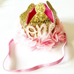 Birthday Crown With 2 PC Barrette